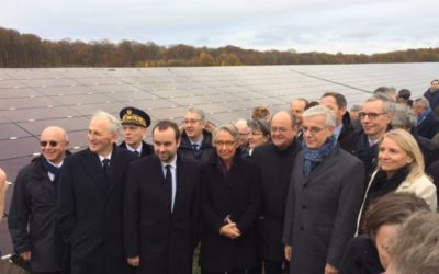 Sébastien Lecornu et Elisabeth Borne inaugurent le plus grand parc photovoltaïque de Normandie